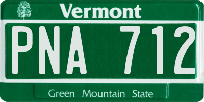 VT license plate PNA712