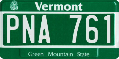 VT license plate PNA761