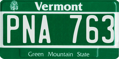 VT license plate PNA763