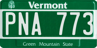 VT license plate PNA773