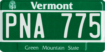 VT license plate PNA775