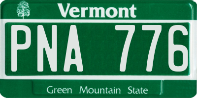 VT license plate PNA776