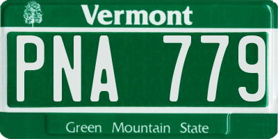 VT license plate PNA779
