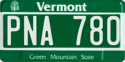 VT license plate PNA780