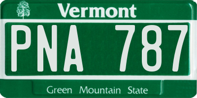 VT license plate PNA787
