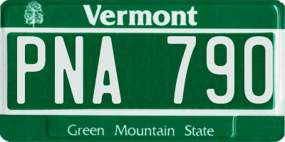 VT license plate PNA790
