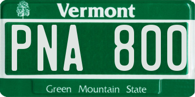 VT license plate PNA800