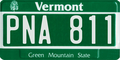VT license plate PNA811
