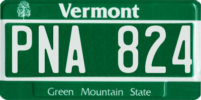 VT license plate PNA824