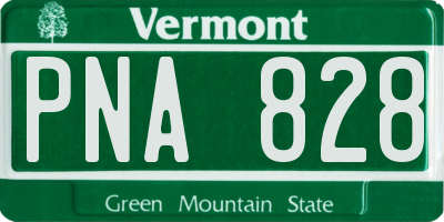 VT license plate PNA828