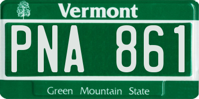 VT license plate PNA861