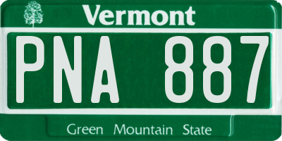 VT license plate PNA887