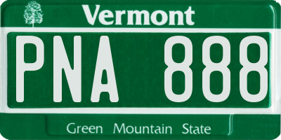 VT license plate PNA888