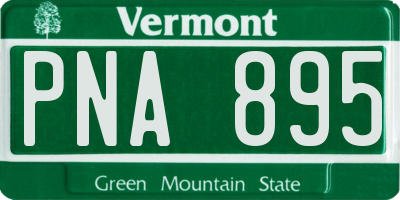 VT license plate PNA895