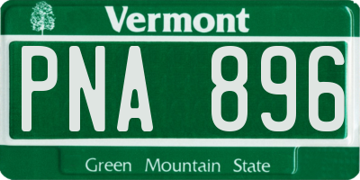 VT license plate PNA896