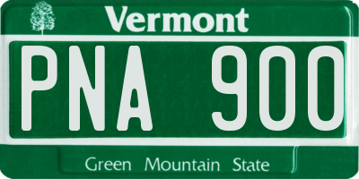 VT license plate PNA900