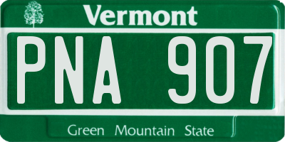 VT license plate PNA907
