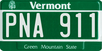 VT license plate PNA911