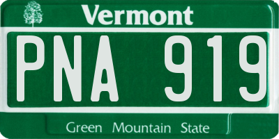 VT license plate PNA919
