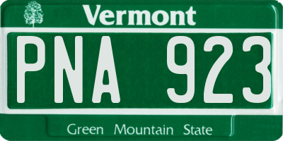 VT license plate PNA923