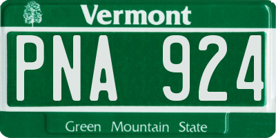 VT license plate PNA924
