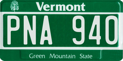 VT license plate PNA940