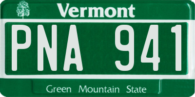 VT license plate PNA941