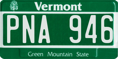 VT license plate PNA946