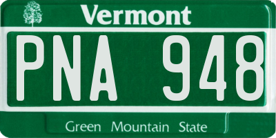 VT license plate PNA948