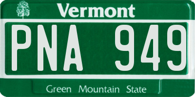 VT license plate PNA949