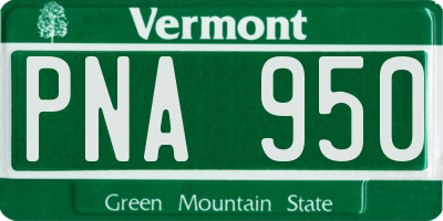 VT license plate PNA950