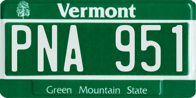 VT license plate PNA951