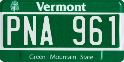 VT license plate PNA961