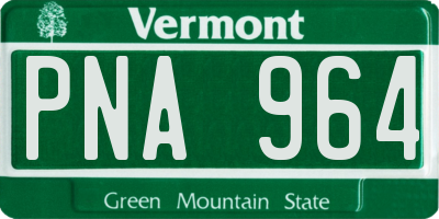 VT license plate PNA964