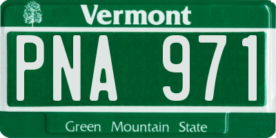 VT license plate PNA971