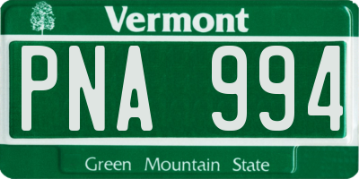 VT license plate PNA994