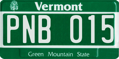 VT license plate PNB015