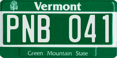 VT license plate PNB041