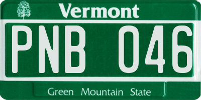 VT license plate PNB046