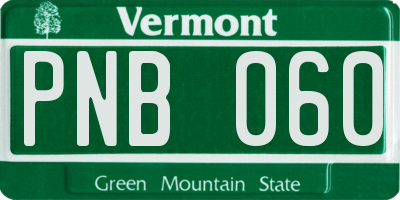VT license plate PNB060