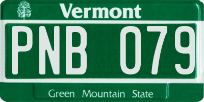 VT license plate PNB079