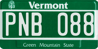 VT license plate PNB088