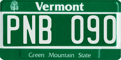 VT license plate PNB090