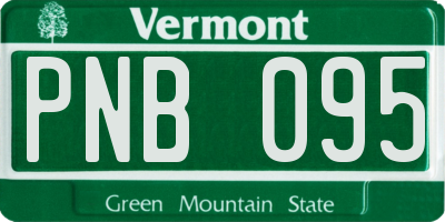 VT license plate PNB095