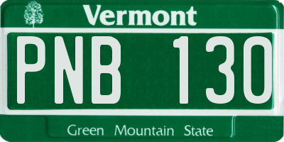 VT license plate PNB130