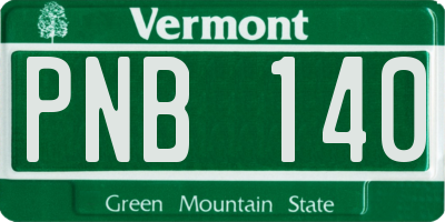 VT license plate PNB140