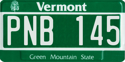 VT license plate PNB145