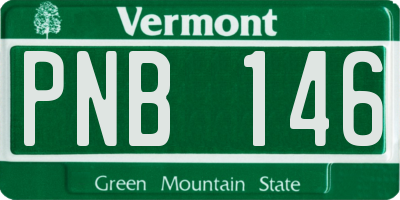 VT license plate PNB146