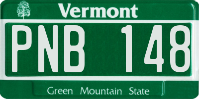 VT license plate PNB148