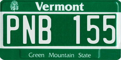 VT license plate PNB155